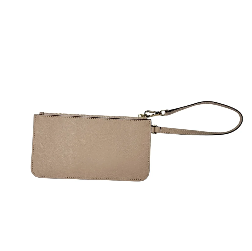 MICHAEL Michael Kors Jet Set Travel Saffiano Leather Wristlet Pouch Nude Beige